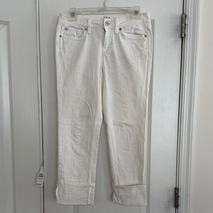 LOFT Cream Cropped Jeans